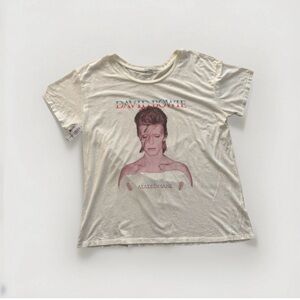 Junk Food David Bowie Aladdin Sane Tee Aritzia NWT Size L Graphic